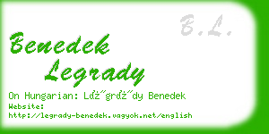 benedek legrady business card